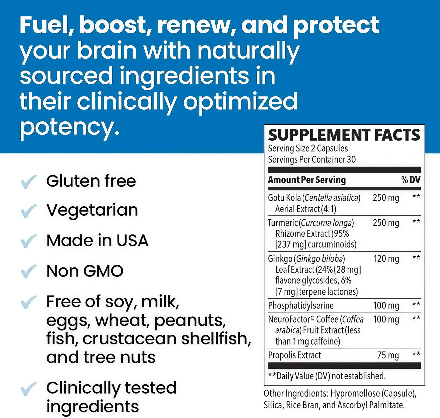 NeuroQ Memory & Focus | Formulated by Neurologist Dr. Dale Bredesen | Addresses All 4 Causes of Cognitive Decline | Ginkgo Biloba, Phosphatidylserine, Gotu Kola, Coffee Fruit, Turmeric & Propolis